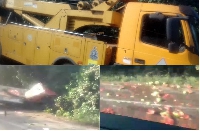 Scenes from the crash on the Accra-Kumasi road a December 18, 2023