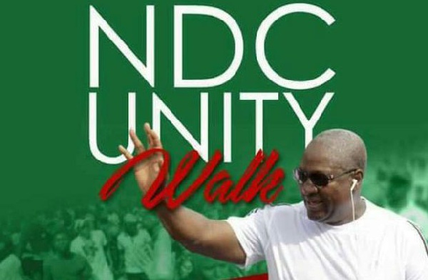 The Tamale Unity Walk led by former President Mahama attracted a huge crowd of party supporters