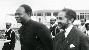 President Kwame Nkrumah of Ghana and Emperor Haile Selassie of Ethiopia