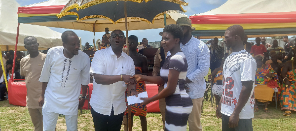 Some Ellembelle constituents receiving the scholarship award