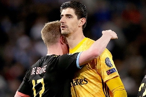 Kevin De Bruyne and Thibaut Courtois