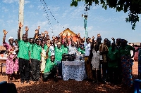 Farmers who benefited from the donation made by Rainforest Alliance and its partners
