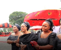 Late Statcy Offei-Darko's mother, Nana Akosua Animah I in the company of two women