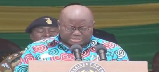 President Akufo-Addo delivering his speech at the event
