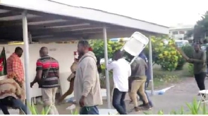 Screengrab from a viral video of the violence at the NDC Congress