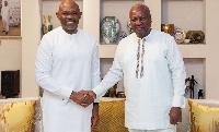 Nigerian economist Tony O. Elumelu and President John Mahama