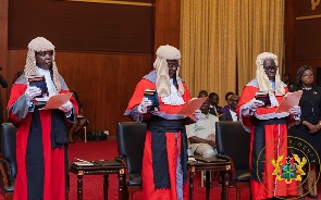 Justice Richard Adjei-Frimpong, Justice Yaw Darko Asare and Justice Henry Anthony Kwofie (L-R)