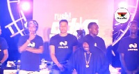 Nacee performing on stage at Ghana DJ Awards 2017