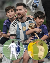 Lionel Messi and his two sons