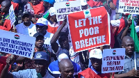 Nigeria saw cost-of-living protests in February organised by trades unions