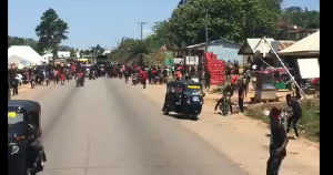 Eyewitness accounts state that the military personnel first approached the man