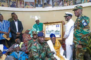 Executives captured in a photo with overlord of Dagbon, Ndan Yaa Naa Abukari Gariba II