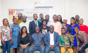 Participants of the workshop pose for a photo