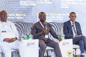 John Jinapor (M) announced that the Ghana is on track to achieve 35% renewable energy