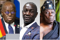 L-R: Nana Akufo-Addo, Kofi Amoabeng and  Osagyefuo Amoatia Ofori Panin