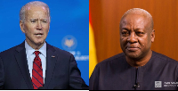 US President Joe Biden and Ghana's President-Elect John Dramani Mahama