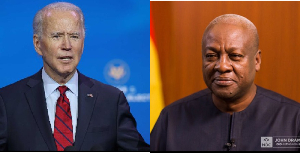 U.S. President Joe Biden and Ghana's President-Elect John Dramani Mahama