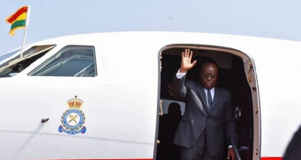 File photo of President Akufo-Addo boarding Ghana's Presidential Jet