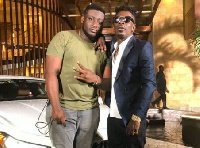 Shatta Wale (Right) and his manager Julio (Left)