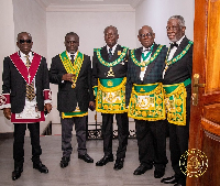 Asantehene Otumfuo Osei Tutu II (M), Kweku Ofori Asiamah, Albert Kan Dapaah and others at the event
