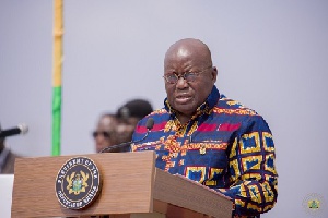 President Akufo-Addo delivering his address at the ceremony