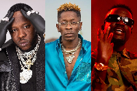 From L to R: Medikal, Shatta Wale and Sarkodie