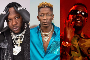 From L to R: Medikal, Shatta Wale and Sarkodie