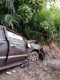 File photo of an accident car