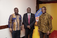 From Left-the Minister of Petroleum, Managing Director of VIVO, and Transport Minister at the launch