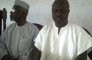 Regional Minister Rockson Bukari and Christopher Boatbil Someteima after the exercise