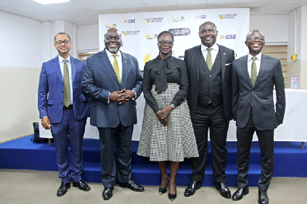 Bank executives in a group photograph