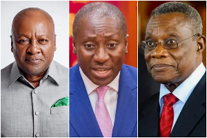 John Dramani Mahama, Alexander Kwamina Afenyo-Markin and the late Prof. John Evans Atta Mills