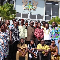 George Andah in a group photography with some members of his constituency