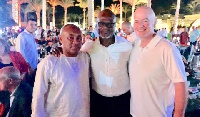 President of Normalization Committee, Dr. Kofi Amoah with the CAF, FIFA presidents