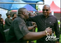 Mahama consoling Julius Debrah