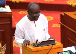 Finance Minister, Ken Ofori-Atta delivery the 2018 mid-year budget review statement