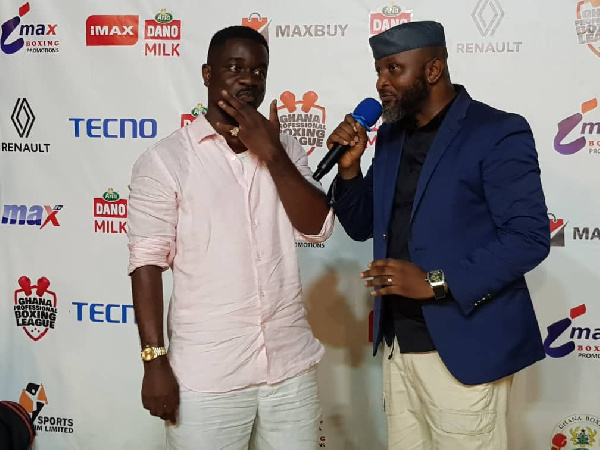 Ghanaian rapper Sarkodie with Yaw Ampofo