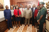 President Akufo-Addo and members of the Small Arms Commission