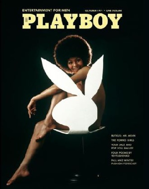 Playboy model on a Playboy cover