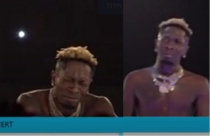 Shatta Wale in tears