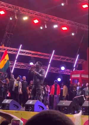 Stonebwoy performing at the event