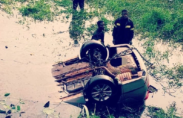 The accident car plunged into a nearby river | Photo from social media