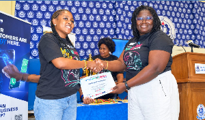 A student receives a certificate