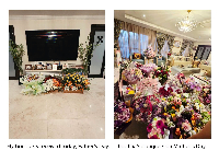 President posted a picture showing the bouquets he received to mark the celebration