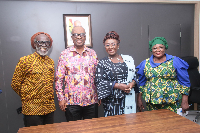 Dzifa Gomashie (in black and white attire) is the Minister of Tourism, Culture, and Creative Arts