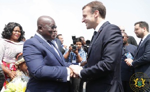 President Nana Akufo-Addo and French President Emmanuel Macron