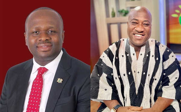 Dr Edward Omane Boamah, minister of defence (L) and Dr Murtala Mohammed (R) victims of the crash
