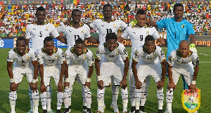 Black Stars players in a group photograph