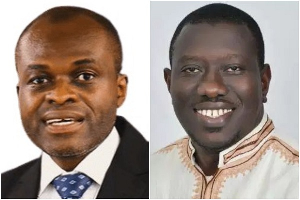 Martin Kpebu (L) and National Investigation Bureau (NIB) boss Nana Attobrah Quaicoe