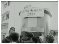 Snipped photo of the Ghana Lottery Authority's entrance in 1967